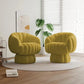 Modern 360 Degree Swivel Accent Sofa Chair Set of 2,Velvet Fabric