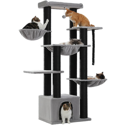 Multi-Level Cat Tree with Scratching Posts, Cozy Condo,
