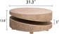 Stunning Round Coffee Table, Natural