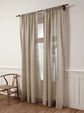 Flax Linen Sheer Curtain 108 Inches Long - European 100% Pure Linen