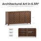 Fluted Sideboard Cabinet Solid Wood Walnut