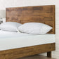 Wood Platform Bed Frame with Adjustable Headboard,Queen