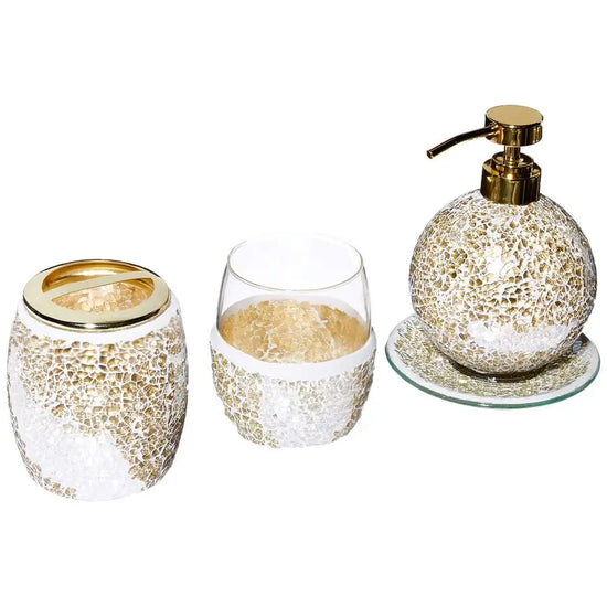 Mosaic Bathroom Accessories Set , 4 Piece