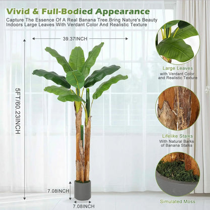 Artificial Banana Tree 7FT/6FT/5FT,