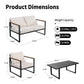 4-Piece Outdoor Patio Set With Washable Cushions,
