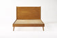 Natural Acacia Wood Mid Century Bed Frame King