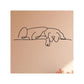 Minimalist Metal Dog Wall Art