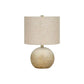 Contemporary 20" Table Lamp in Beige Concrete with Beige Shade
