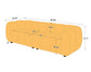 88" Oversized Boucle Fabric Sofa Tufted Deep Seat
