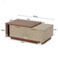 Extendable Coffee Table, 42"-65" Length AdjustableWood Coffee Table with 2 Storage Drawers