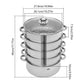 Stainless Steel Steamer, 5-Layer Steamer Pot with Lid ﻿