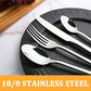 24Pcs tainless Steel Flatware Set for 6
