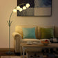 LED, Green Floral Standing Lamp, Acrylic Shade,