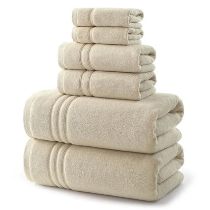 6 Piece Luxury Bath Towel Set 100 Cotton Towels for Bathroom