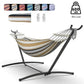 Hammock with Adjustable Stand- Stylish Hammock Bed w/Storage Bag, 600lb Capacity