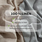 100% Linen Sheet Set Queen Size 4-Piece Breathable Bedding Deep Pocket  Natural Flax