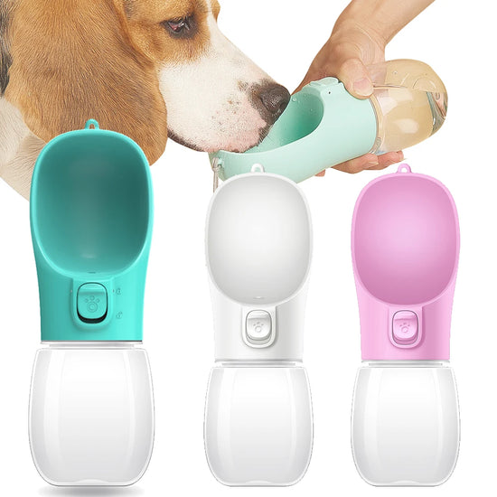 Portable Leakproof Dog Water Bottle, Outdoor Travel Bowl for Dogs Cats