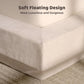 Full Upholstered Platform Bed Frame with Extra Wide Foam Cushioned Headboard