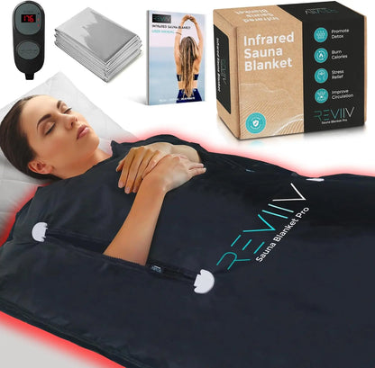 Infrared Sauna Blanket , 6 ft x 3 ft for Detox and Relaxation, Includes Bonus Thermal Blankets