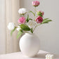 Large White Ceramic Vase, 9.8 Inch Tall for Home and Table