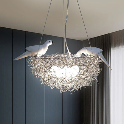 Modern Bird Nest Chandelier LED Ceiling Light