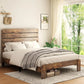 Bed Frame with Wooden Headboard and Footboard, Platform