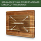 Extra Large Wood Cutting Board Reversible Charcuterie Butcher Block 24 x 18 x1.2 in