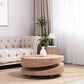 Stunning Round Coffee Table, Natural