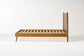 Natural Acacia Wood Mid Century Bed Frame King