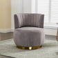 Modern Swivel Accent Chair with Curved Back