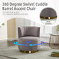 Modern Swivel Accent Chair with Curved Back