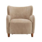 Wingback Accent Chair, Upholstered  Curved Backrest