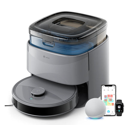 Robot Vacuum and Mop, 20000Pa Suction, Anti-Tangle Brushes, Dual Spinning Mop,