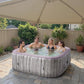 Inflatable Hot Tubr with 130 Jets, Insulated Cover, Internal Heater Pu