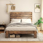 Bed Frame with Wooden Headboard and Footboard, Platform