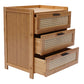 3- Drawer Bamboo Wood Bedside Table Nightstand