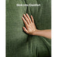 Green 3-Seater Linen Fabric Couch with Deep Cushions, Removable Washable Covers