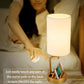 Touch Control USB Table Lamp, 3-Way Dimmable with USB C/A Charging Ports and AC Outlet,