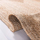 Handmade Jute Area Rug 4x6 Oval - Natural Brown Braided Flat Weave