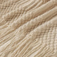 Knitted Blanket with Tassels Chunky Vintage Luxury Throw