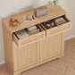 2 x 13 Gallons Double Tilt Out Trash Can Cabinet / Laundry Cabinet Wooden