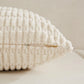 4-Pack Neutral Throw Pillow Covers 18x18 Inch, Soft Plush Striped Corduroy