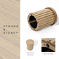 Fluted Round Wood Side Table