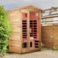 Two person Infrared Aged Fir Sauna Indoor Outdoor
