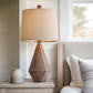Table Lamp Set of 2 - Linen Shade, Resin Base