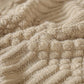 Knitted Blanket with Tassels Chunky Vintage Luxury Throw