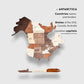 3D Wood World Map Wall Décor Great Gift !