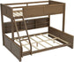 Twin XL Over Queen Bunk Bed with Storage Cabinets and USB Ports, with Safety Ladder and Full-Length Guardrai