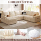 108 Inch Modular Sectional Sofa with Pull Out Bed,