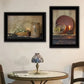 Candlelight & Flowers 2-Piece Wall Art Vignette, Framed Print, Black Frame, Ready to Hang